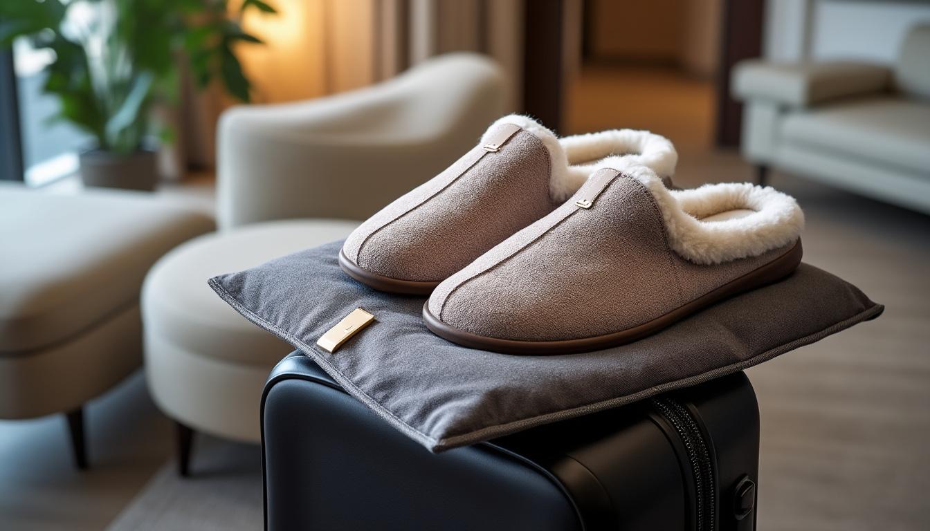 découvrez notre pochette à chaussons, l'accessoire idéal pour garder vos pieds au chaud lors de vos voyages en train ou en avion. pratique et confortable, elle s'intègre parfaitement dans vos bagages pour un voyage agréable.