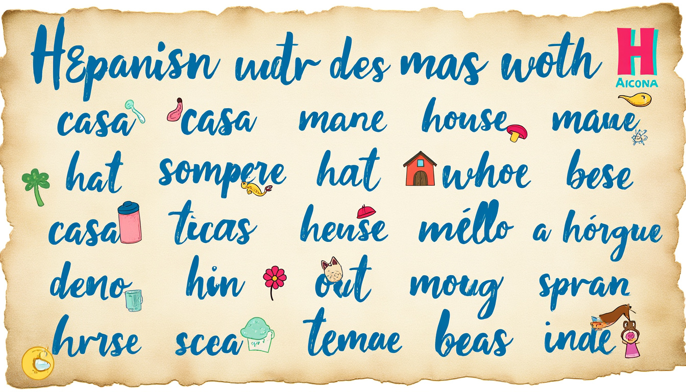 explorez notre liste complète de mots espagnols commençant par la lettre h pour élargir et améliorer votre vocabulaire espagnol facilement.