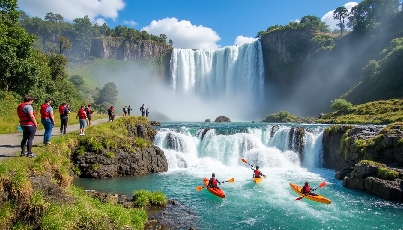explorez huka falls à taupo, une merveille naturelle incontournable de la nouvelle-zélande. plongez au cœur de paysages spectaculaires et vivez une expérience inoubliable au bord de ces impressionnantes chutes d’eau.
