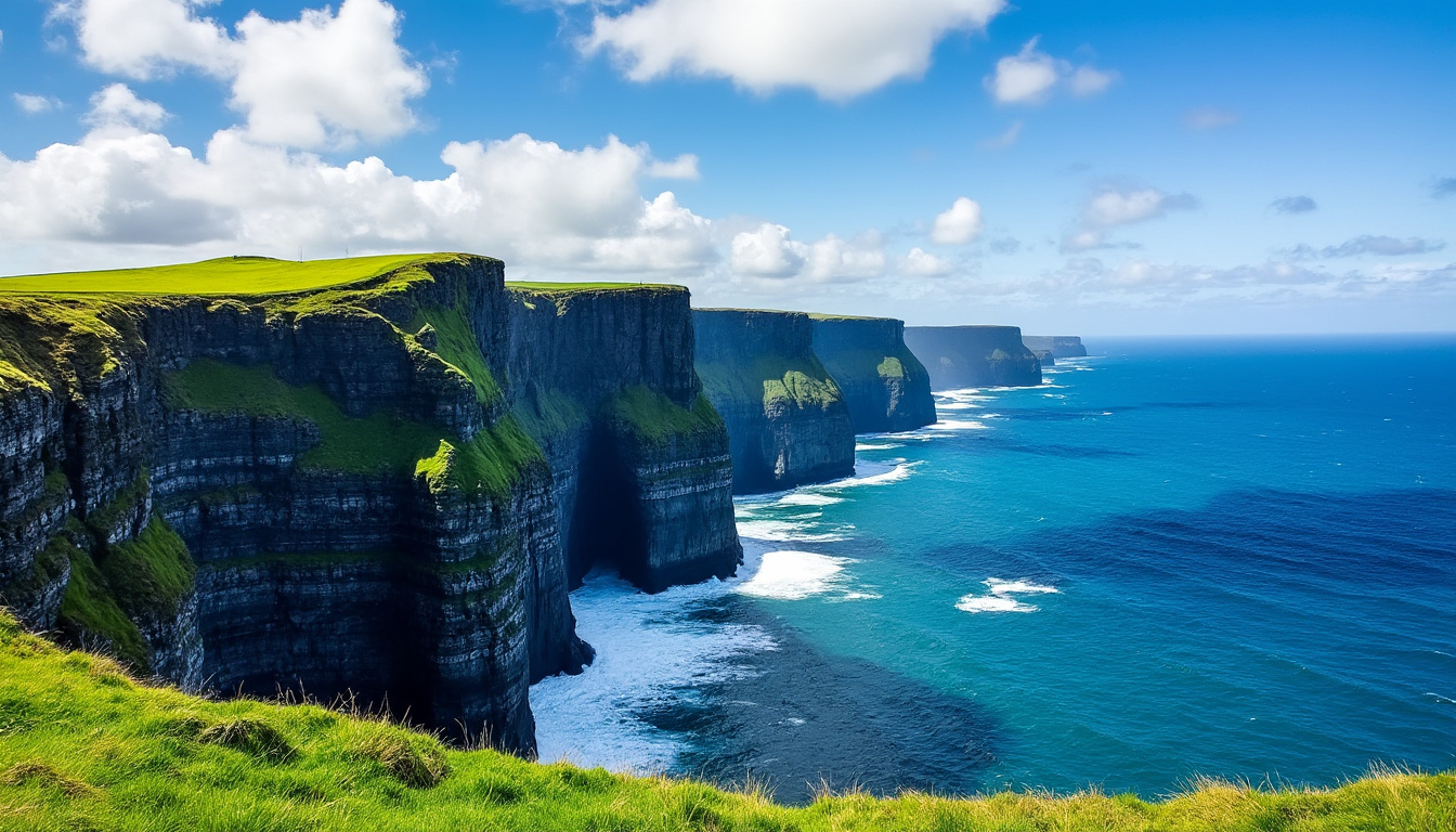 partez à la découverte des paysages époustouflants de l’irlande lors d’un road trip de 4 jours : falaises spectaculaires, vallées verdoyantes et côtes sauvages au programme de ce voyage inoubliable.