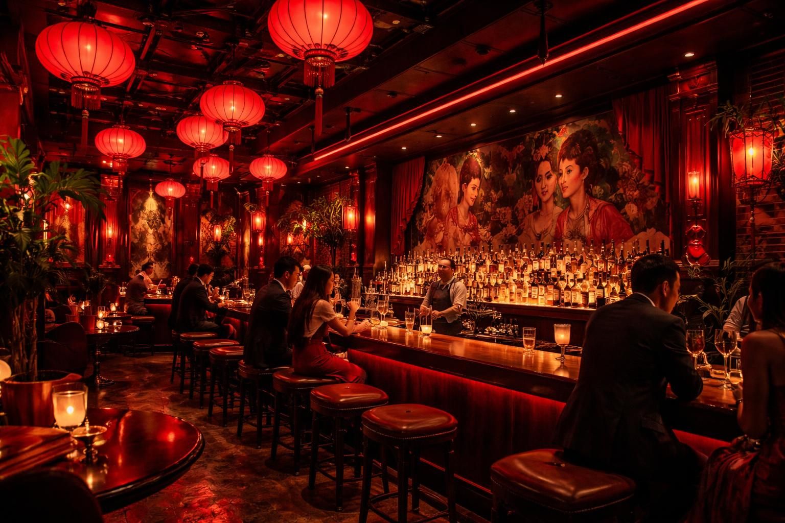 découvrez l'ambiance unique et l'atmosphère envoûtante du bar rouge à shanghai, un lieu incontournable qui combine charme, élégance et ambiance chaleureuse.