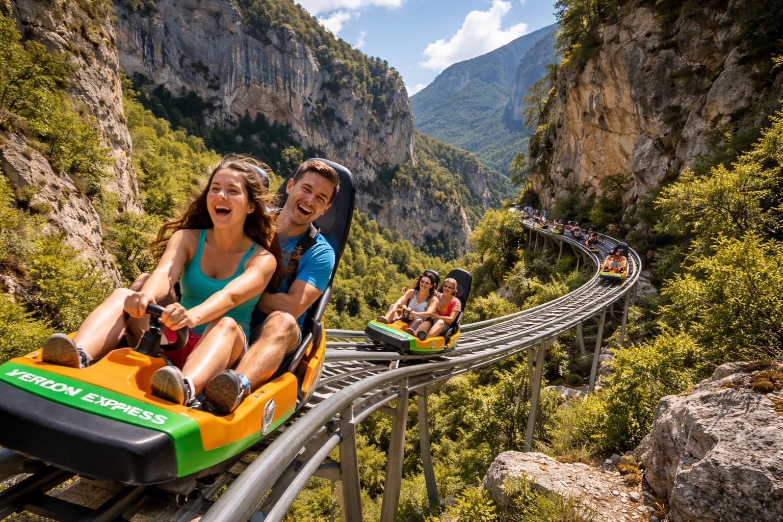 découvrez l'excitation de la luge sur rail à verdon express et vivez des moments inoubliables en famille ou entre amis dans un cadre unique.