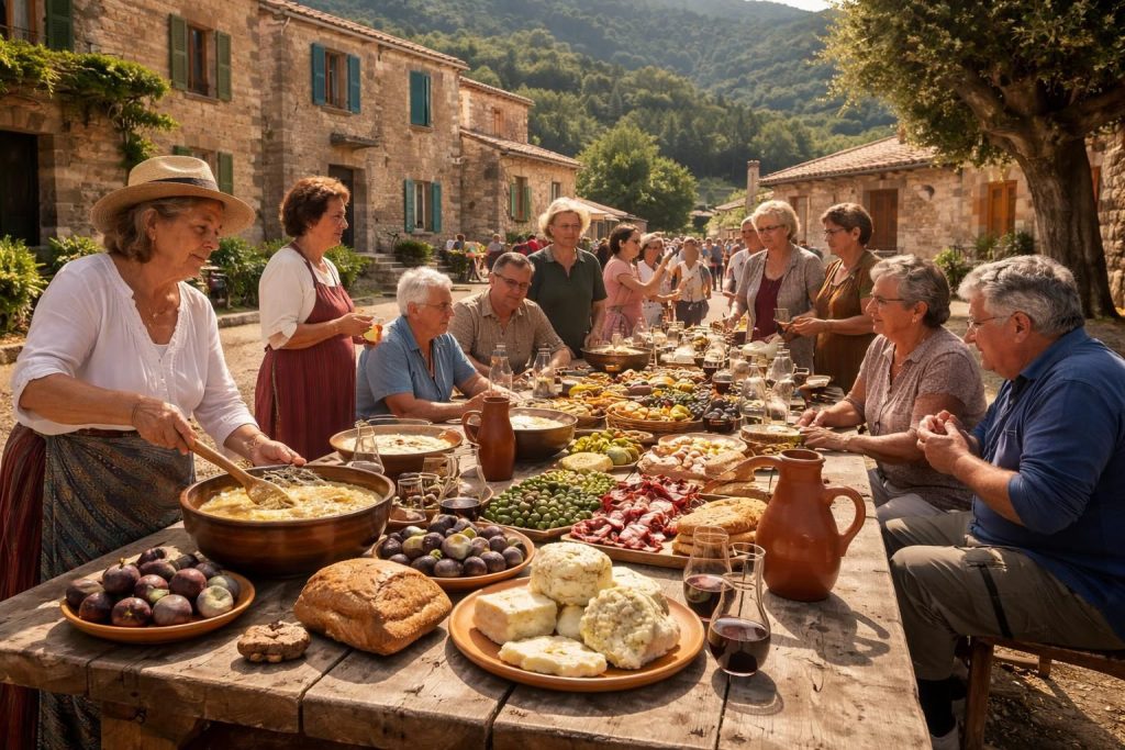 découvrez les traditions culinaires authentiques d'un village typique de corse du sud, entre saveurs locales, recettes ancestrales et produits du terroir.